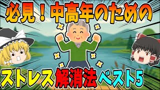 【必見】中高年のためのストレス解消法ベスト5【ゆっくり解説】