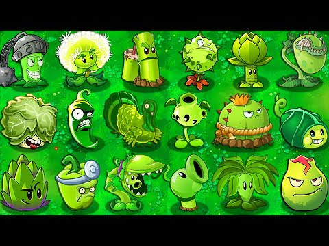 All GREEN Premium Plants Max Level Power-Up! in Plants vs Zombies 2 (PVZ2 Version 8.8.1)