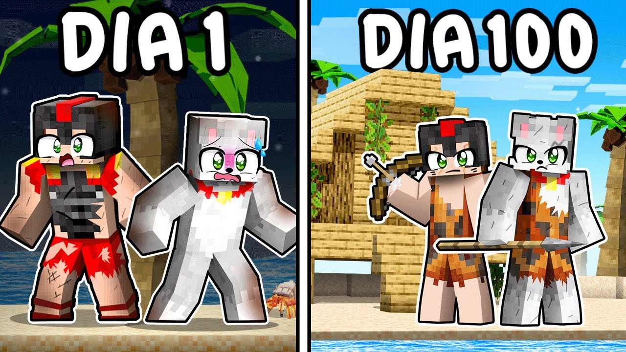 ¡SOBREVIVIMOS 100 DÍAS en UNA ISLA en MINECRAFT! 😱🏝️ VICNIX ISLA DESIERTA #1