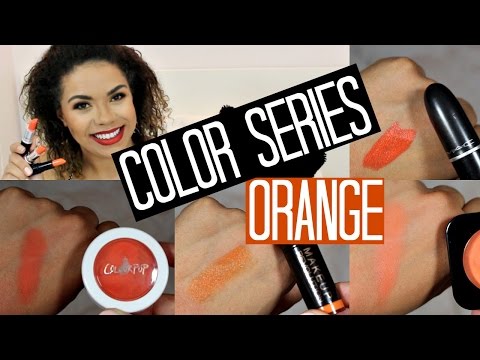 Color Series: Orange! Lipsticks, Blush & Shadow | samantha jane Video
