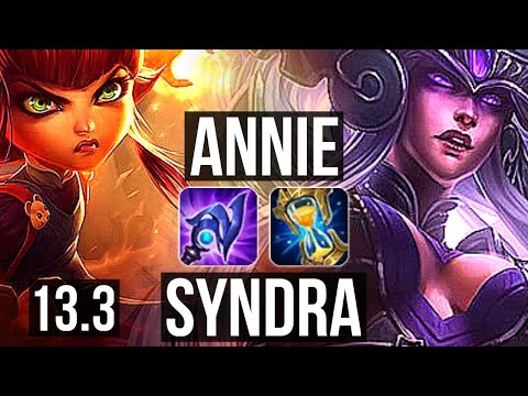 ANNIE vs SYNDRA (MID) | 10/0/11, Rank 7 Annie, Legendary, 1.1M mastery | KR Master | 13.3
