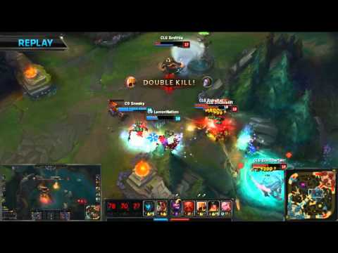 Sneaky almost 1v5 Pentakill | C9 vs CLG | NA LCS Week 8 Day 2
