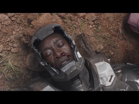 War Machine Falls Scene – Captain America Civil War (2016) IMAX Movie CLIP HD