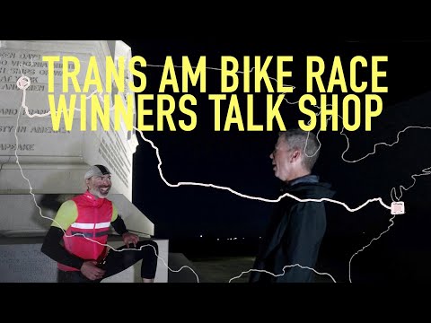 (Long Cut) 1st and 2nd Place Finish Line Chat - Trans Am Bike Race 2021