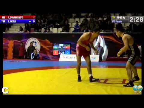GGP2013/ Akhmednabi GVARZATILOV (AZE) - Sezer AKGUL (TUR) - FS 60 kg 1/4 final match