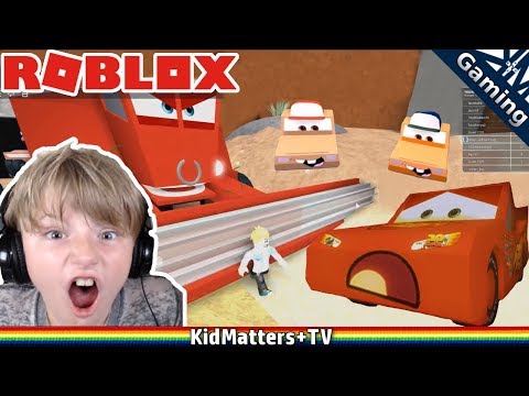 Roblox CARS 3 obby - SAVE LIGHTNING MCQUEEN!! Adventure Obby #2 [KM+Gaming S01E56]