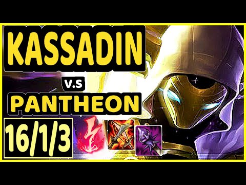 DAWIDSONEK (KASSADIN) vs PANTHEON - PENTAKILL 16/1/3 KDA MID CHALLENGER GAMEPLAY - EUW