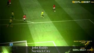 Big Save ! John Ruddy Norwich City VS Welbeck Manchester United
