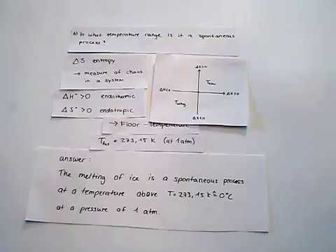 Discussing thermodynamics of ice melting (enthalpy, entropy, spontaneity) (19.15)