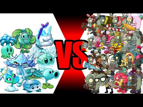 Pvz 2 Challenge - All ICE Plants MASTERY 1000 Power-Up!  Vs Gargantuar Zombie
