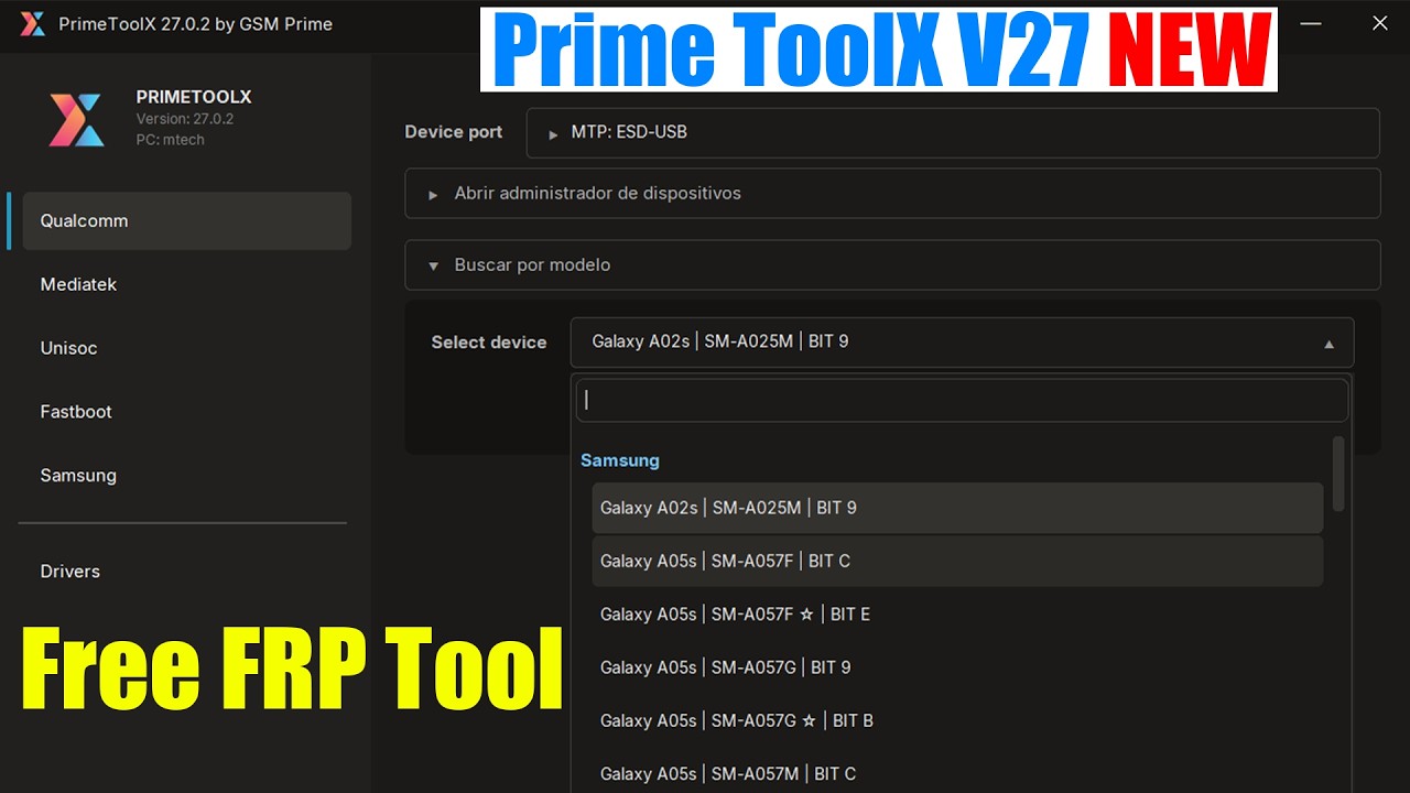 Prime Tool X Released Update Free | FRP Remove, Bypass/Unlock FRP Android 15/16/17