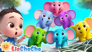 One Elephant Went Out To Play | Learn Numbers Song | Nursery Rhymes &amp; Kids Songs | LiaChaCha