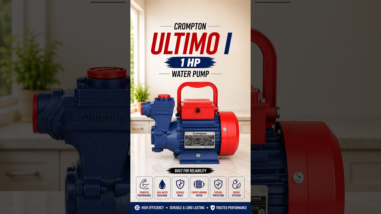 Crompton ULTIMO I 1 HP Water Pump Review | Crompton ULTIMO 1 HP Water Pump Price | Crompton ULTIMO I