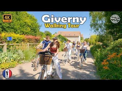 🇫🇷 GIVERNY France - Claude Monet Beautiful Village, House and Gardens - Walking Tour 4k60fps