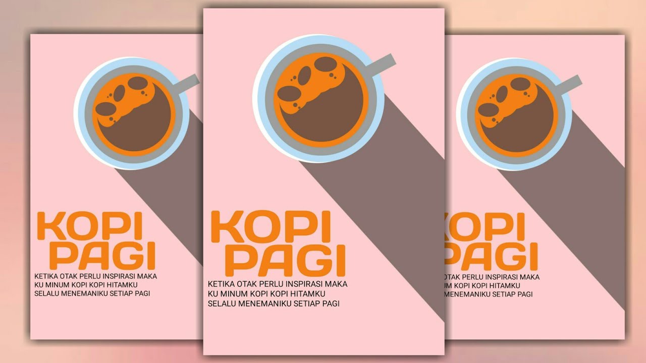 Flat design-coffee -Pixellab android