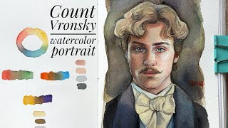 Watch Me Paint Count Vronsky in Watercolor🥀🎨