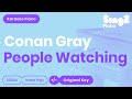 Conan Gray - People Watching (Piano Karaoke)