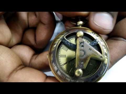 How to use Artshai Sundial Design Pocket Watch