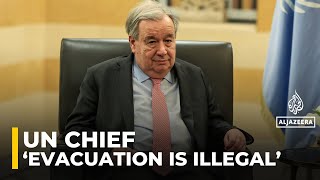 UN chief says Israel’s evacuation orders in Lebanon breach international law