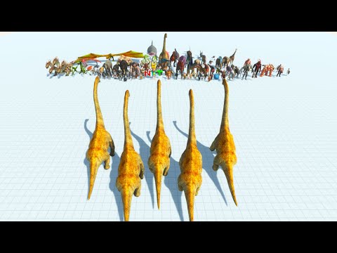 5 Brachiosaurus vs Factions animal revolt battle simulator