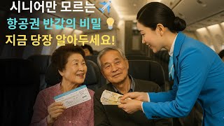 10월 최신 공략 ✈️ 시니어 항공권 ‘절약 핵심 12가지’ 공개! 항공사가 절대 알려주지 않는 초저가 비법 😲,시니어항공권절약 | 노년여행항공팁 | 시니어여행비용절감