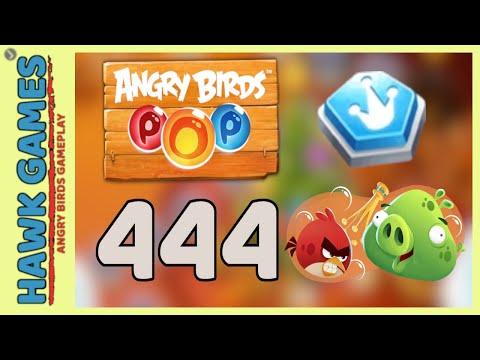 Angry Birds Stella POP Bubble Shooter Level 444 - Walkthrough, No Boosters
