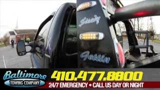 preview picture of video 'Baltimore Towing Company 24hr Emergency Flatbed Tow Truck Roadside Assistance'