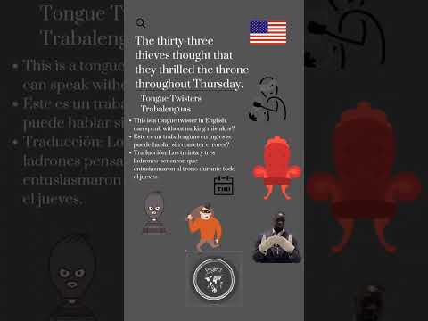 🇺🇸 Tongue twister in English/Trabalenguas en Ingles-The thirty-three thieves thought that they ...