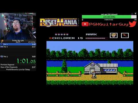 Friday the 13th Speedrun for NES. 2m58s(Former World Record)