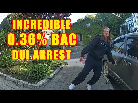 Bodycam DUI Arrest - 26-Year-Old Woman Blows a 0.36% Breath Alcohol Concentration