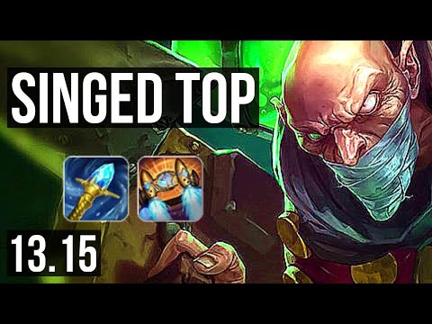 SINGED vs RENEKTON (TOP) | Rank 3 Singed, 7/1/8, 400+ games, Godlike | KR Grandmaster | 13.15