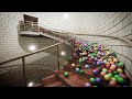 Balls On Spiral Stair Blender Animation Rigid Body Simulation Eevee