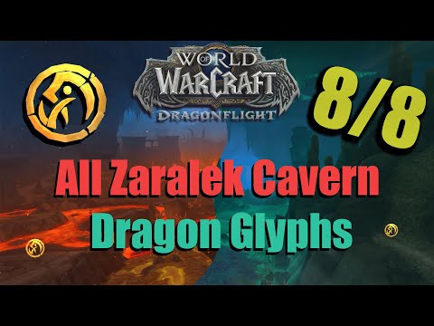 All Locations Zaralek Cavern Dragon Glyphs  WoW
