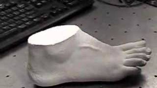3D Laser Scanning a Plaster Foot Model