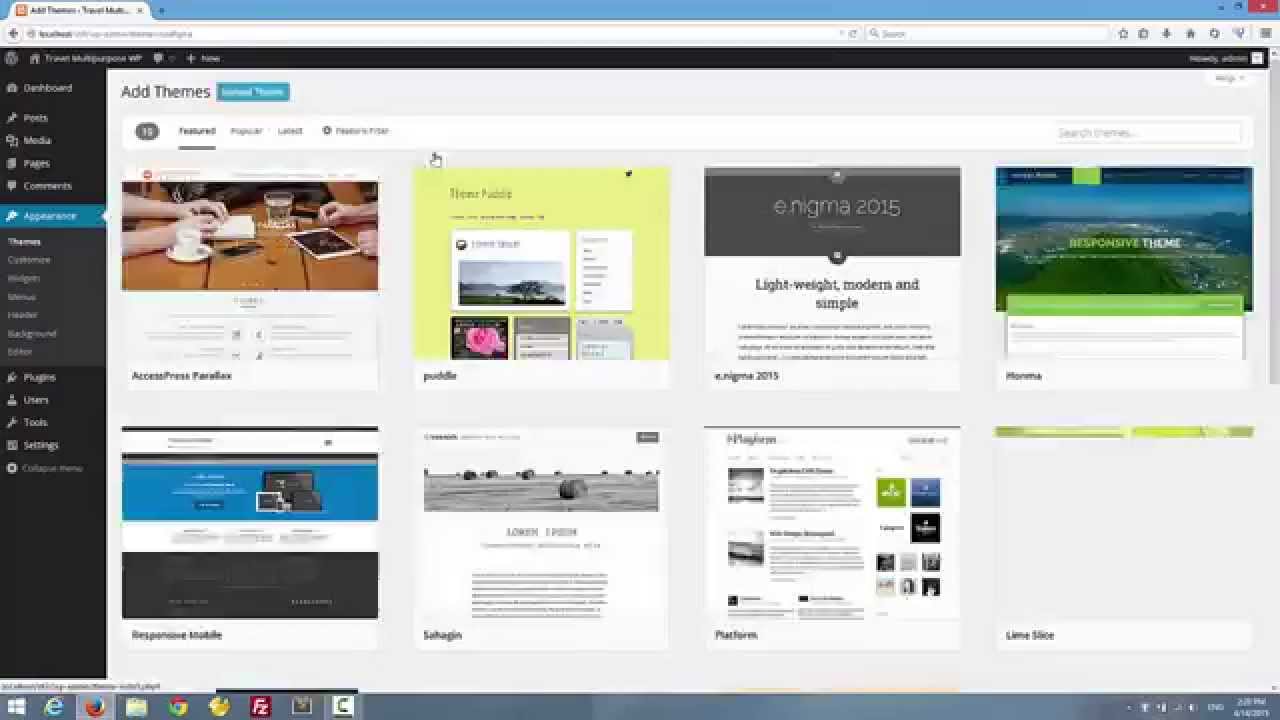 Install WP Themes [Stillidea - Travel Tour Multipurpose WP Theme]