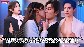 Jefe frío corteja a chica, pero no sabe que ella guarda un gran secreto con otro hombre #películas