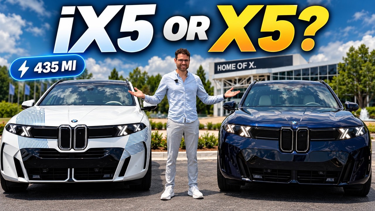 BMW X5 and iX5 prototypes on a test drive