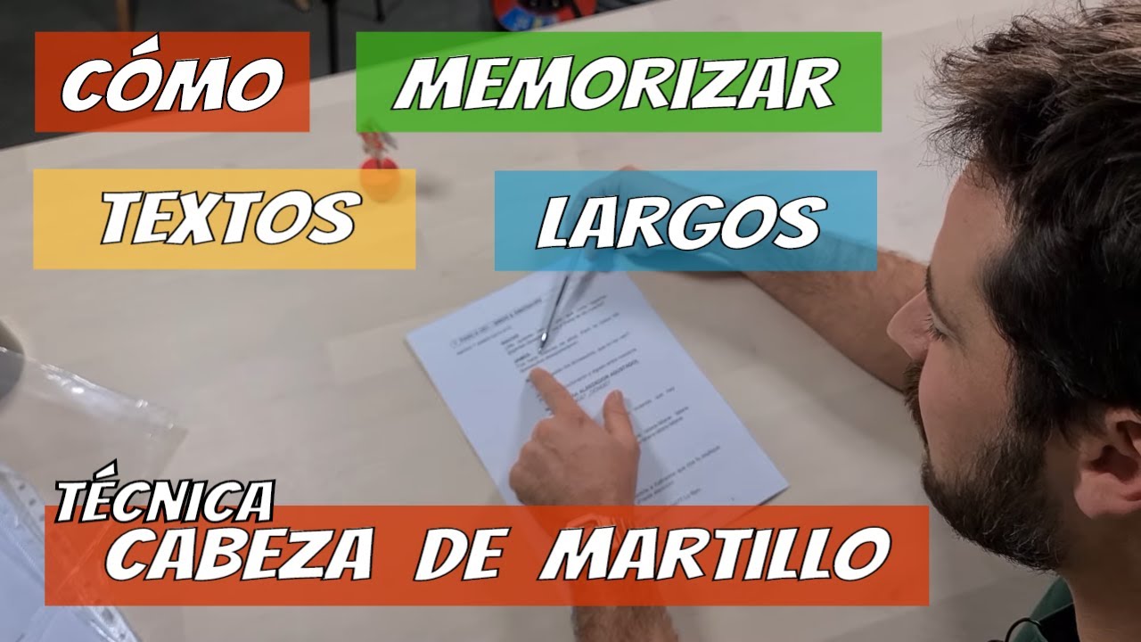 🔨 CÓMO ESTUDIAR Y MEMORIZAR RÁPIDO PARA UN EXAMEN Y TENER BUENAS NOTAS | Técnica Cabeza de Martillo