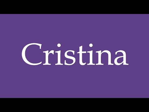 How To Pronounce ''Cristina'' (Christina) Correctly in Spanish