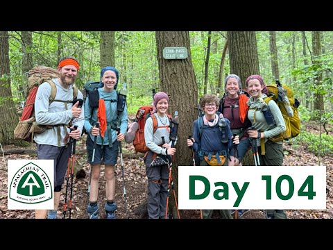 AT Thru Hike Day 104 - Into MA! Rainy climbs up 4 rocky peaks