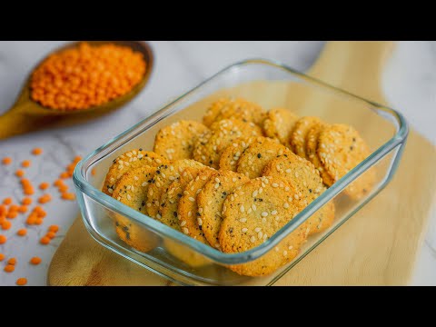 Easy Protein Snack! Crispy Lentil Crackers Better Than Chips! Quick & Delicious!