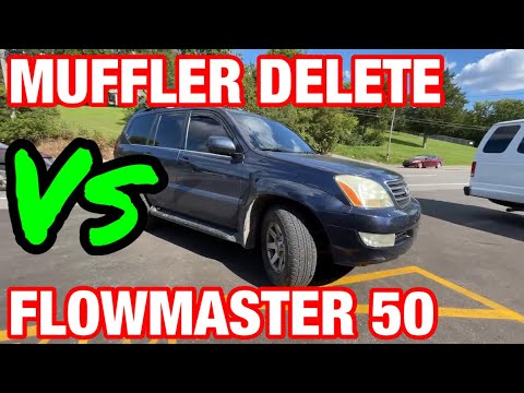 Lexus GX 470 4.7L V8: MUFFLER DELETE Vs FLOWMASTER DELTA 50 SERIES!