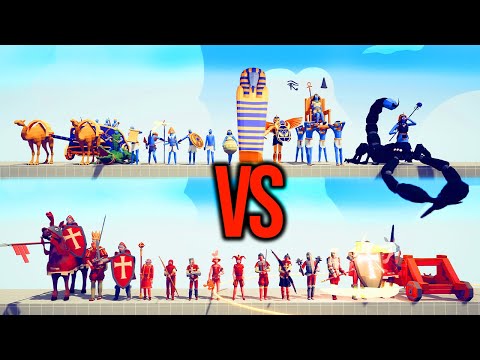 EGYPT TEAM vs MEDIEVAL TEAM Part 2 #72 | TABS - Totally Accurate Battle Simulator