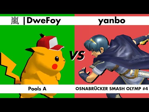Osnabrücker Smash Olymp #4 - DweFoy (Pikachu) vs. yanbo (Marth) Melee Pools