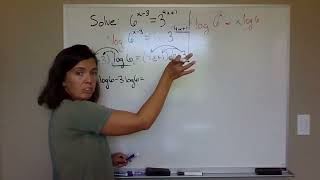 Solve exponential equation - harder example