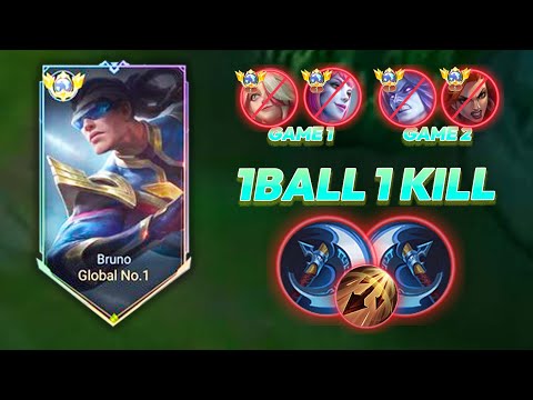 PART 76 BRUNO BEST BUILD 2025 BUILD TOP 1 GLOBAL BRUNO GAMEPLAY l MLBB