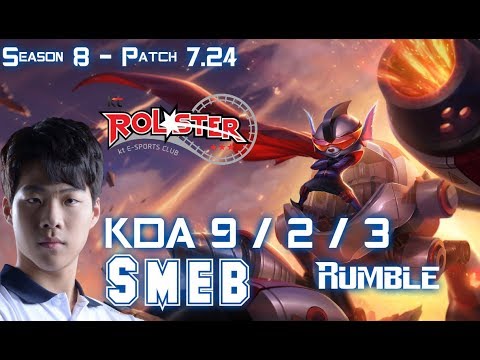 KT Smeb RUMBLE vs GANGPLANK Top - Patch 7.24 KR Ranked
