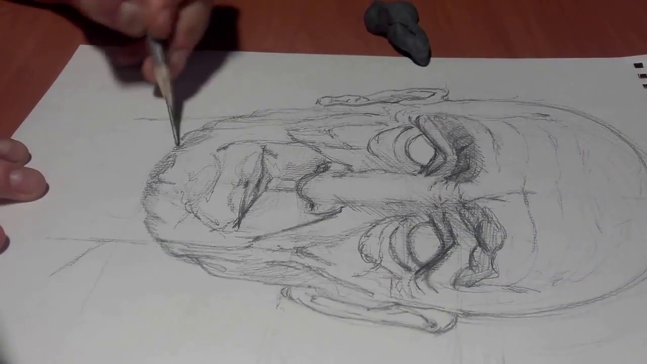 Time lapse drawing - head study 3