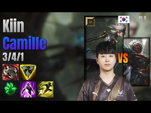 Kiin Top Camille vs Ambessa lol KR solo rank Full Game 15.5 | 기인 카밀 vs 암베사