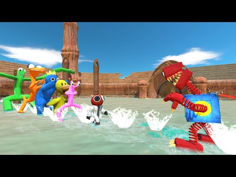 Boxy Boo Fight All Rainbow Friends AT ARENA - Animal Revolt Battle Simulator